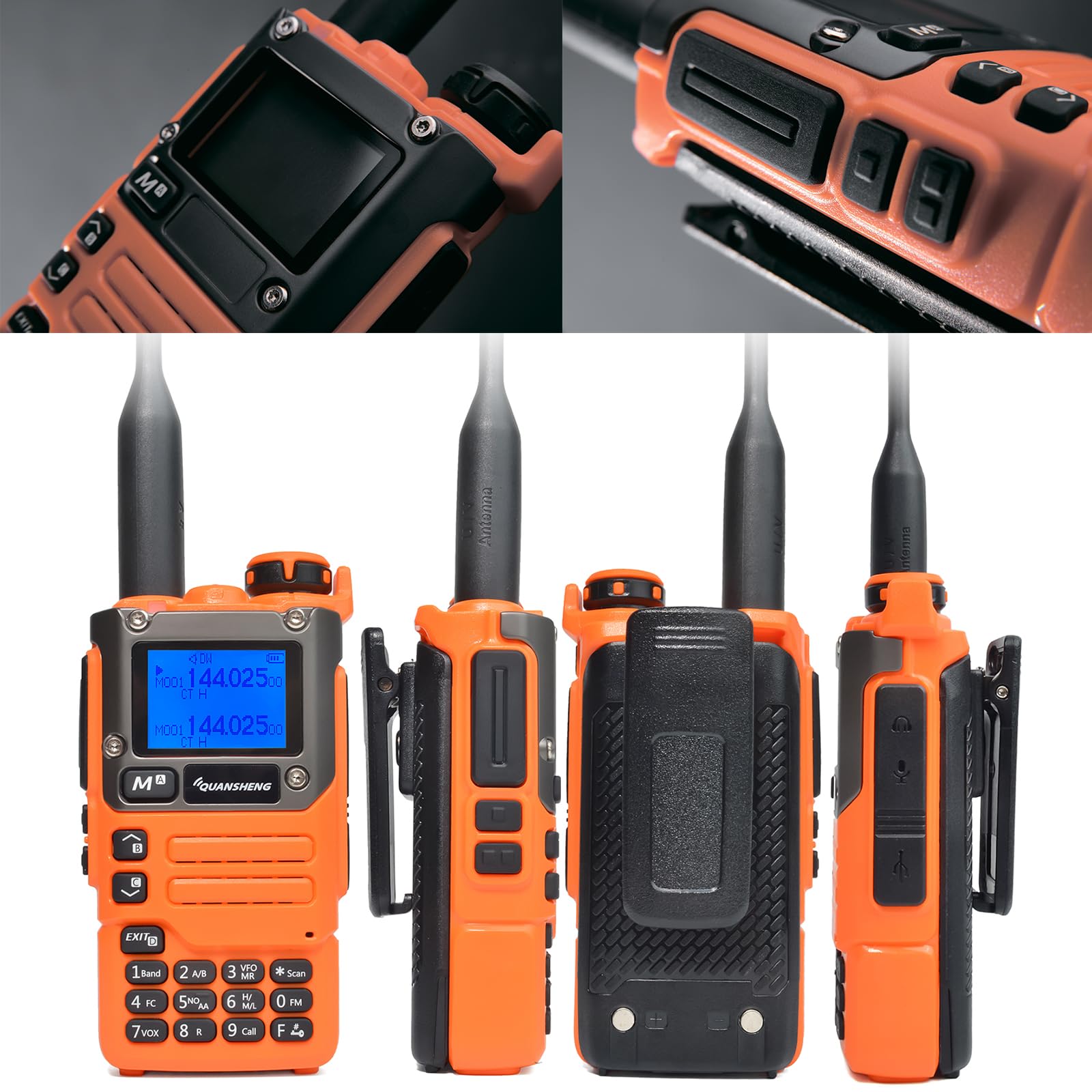 QUANSHENG UV-K6 5W Dual Band Two Way Radio UV-K5(8) with Programming Cable,Ham Handheld Long Range Walkie Talkie for Adults AM/FM/DTMF Portable Radio Rechargeable with VOX (UV-K6 with cable) - Image 3