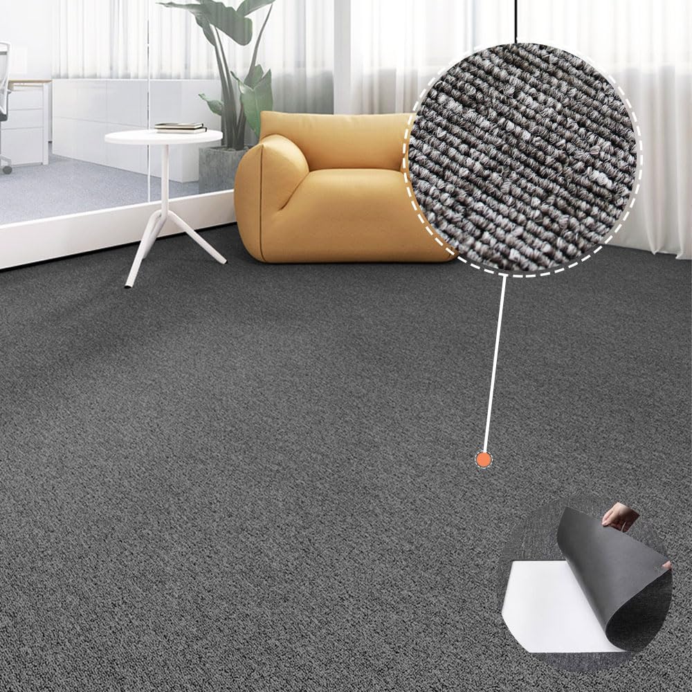 Amazon.co.jp: 【80枚セット】タイルカーペット（50x50CM) 厚手 置く