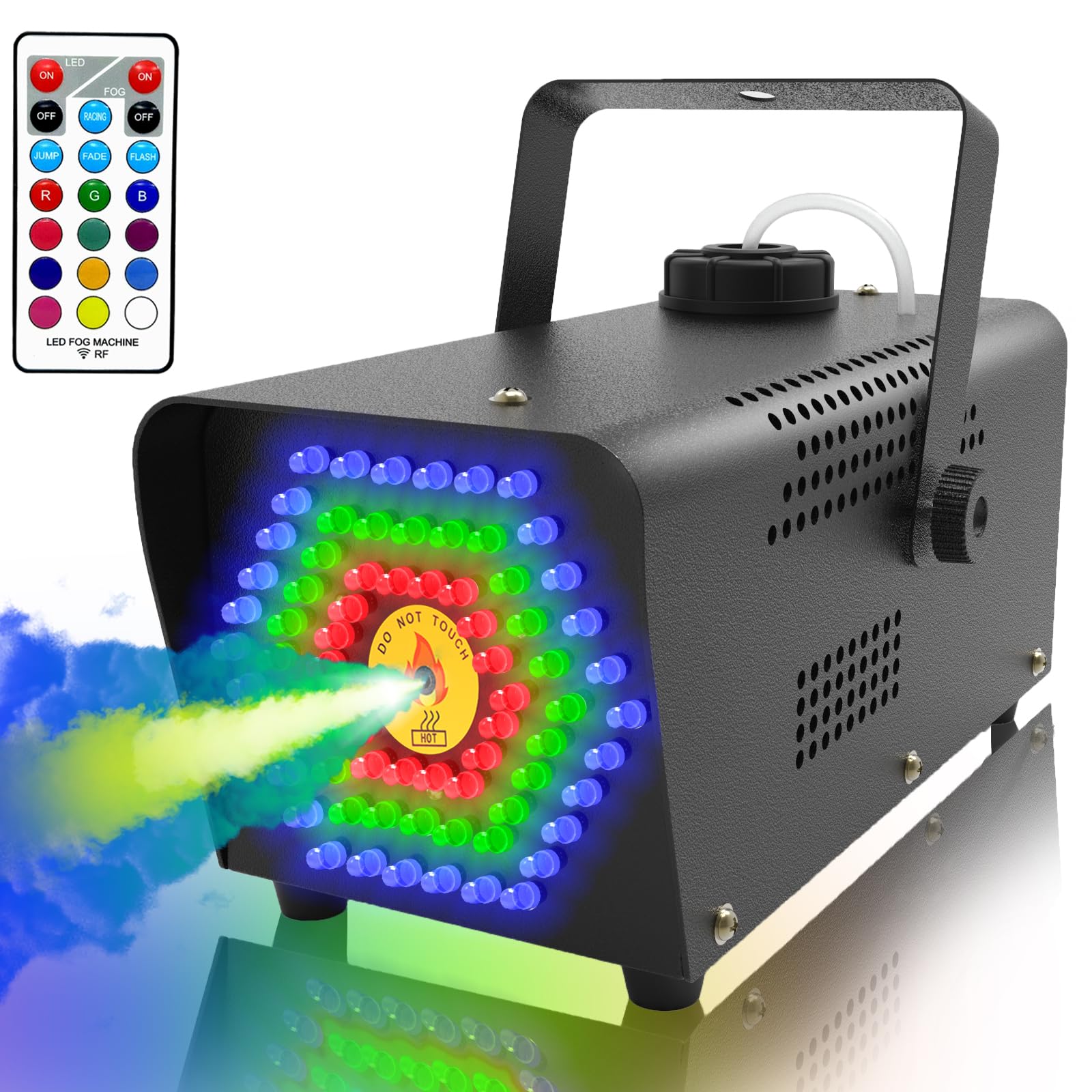 IMONE 72-LED Fog Machine Halloween,Smoke Machine, 500W and 2000 CFM Spray, Remote Control,Fog Machine Outdoor Indoor for Part DJ Wedding