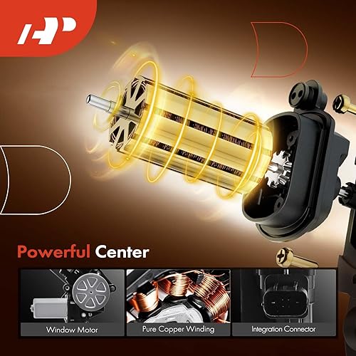 Miniatura 7 de A-Premium Elevalunas eléctrico con motor de 2 pines compatible con Honda Accord 2008-2012 (solo estilo de carrocería Sedan) lado del conductor