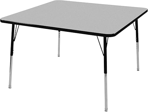 Miniatura 14 de Norwood Commercial Furniture - Mesa de actividades para el aula de altura ajustable para niños y adultos, mesa de actividades cuadrada para la Top