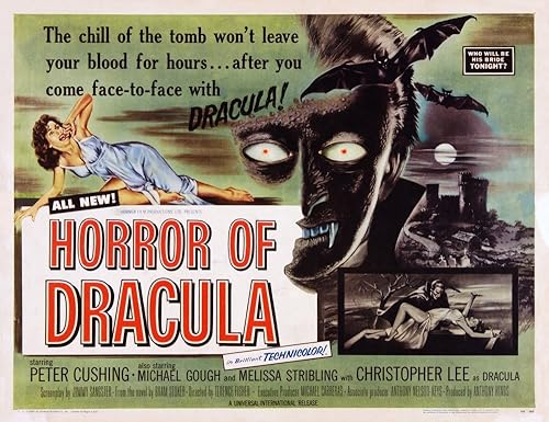 Posterazzi Póster de Christopher Lee Art 1958 de Horror Of Dracula (14 x 11)