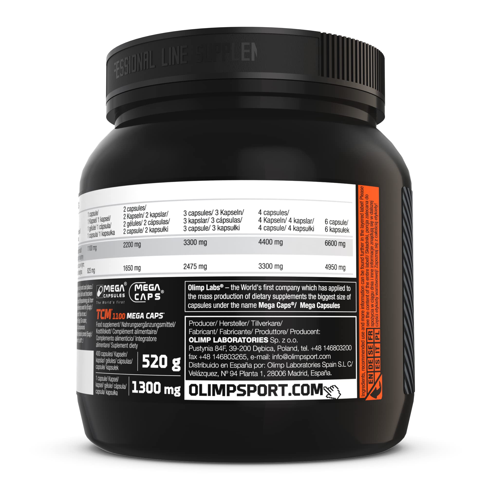 OLIMP SPORT NUTRITION TCM Mega Caps 400 Capsules