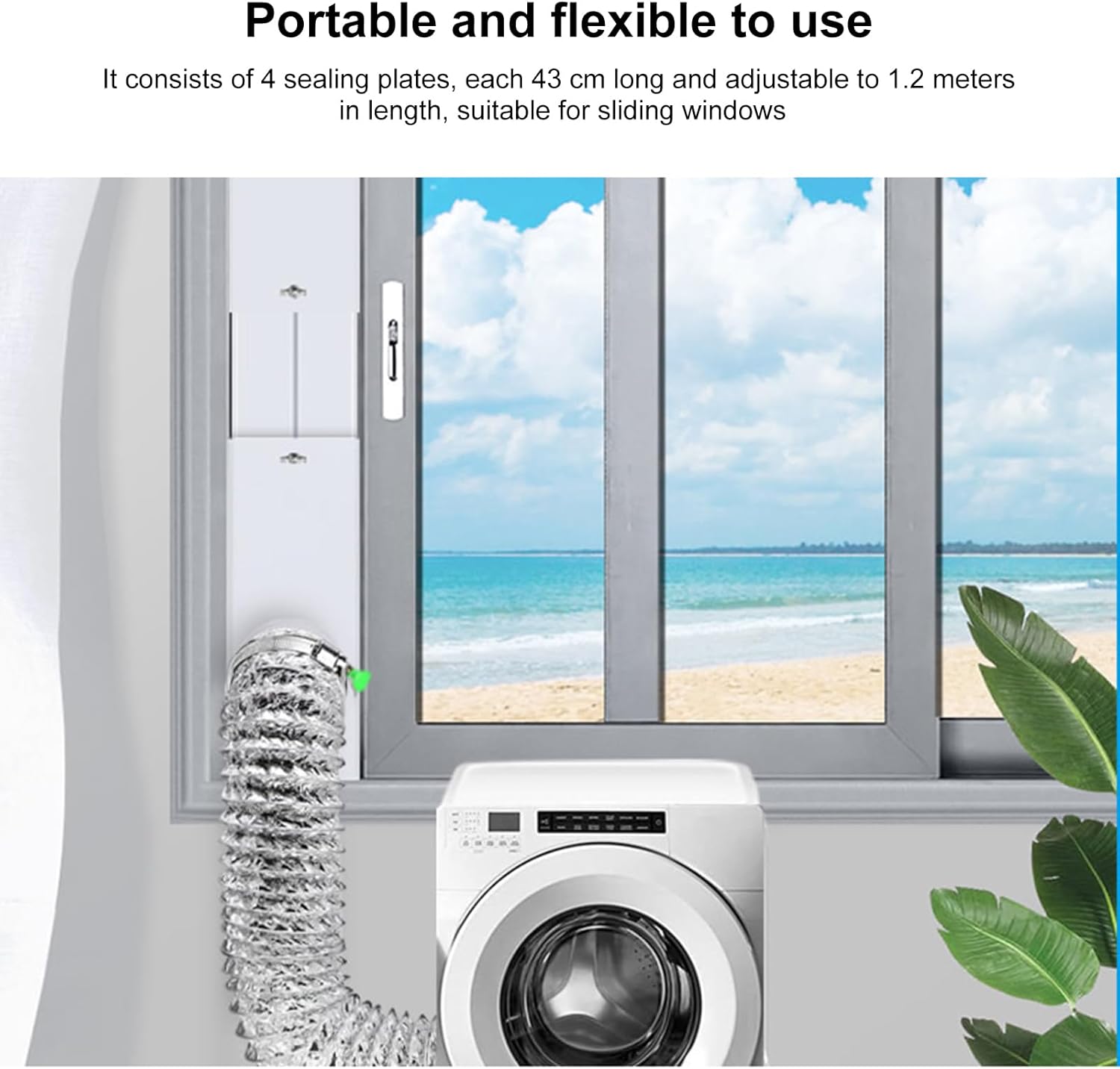 Dryer Vent Window Kit | Window Dryer Vent Seal Panels | Clothes Connector for, Greenhouse, Grow Tents, Paint Room, Garage and Workshop Exhaust