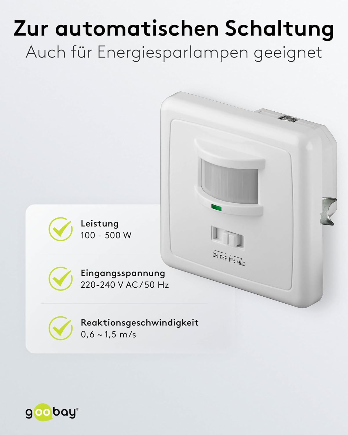 goobay 95171 Motion Detector power specifications