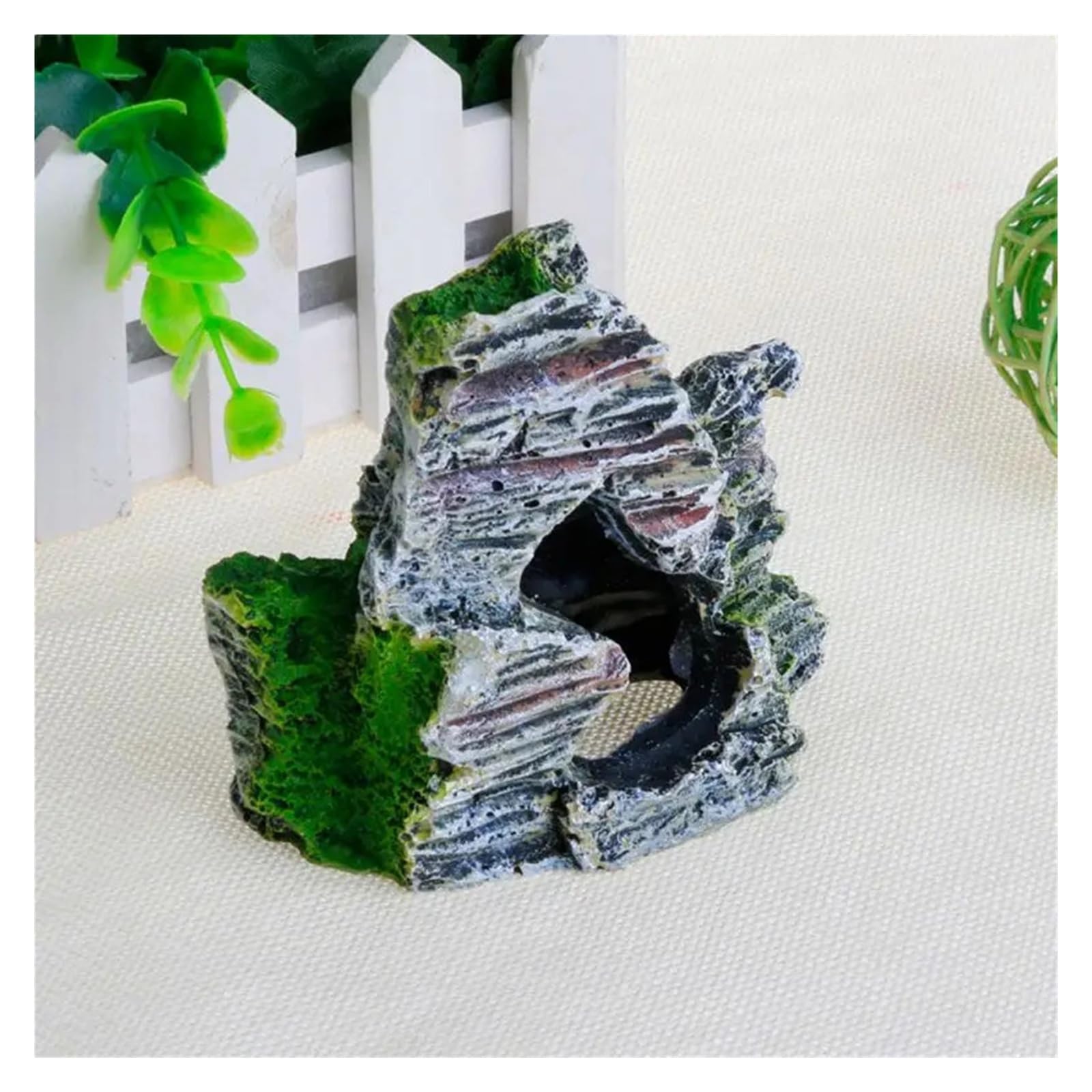 3 pezzi di roccia for acquario Mountain View Per Decorazione | Cave Tree Bridge Fish Tank Ornament Rockery Decor