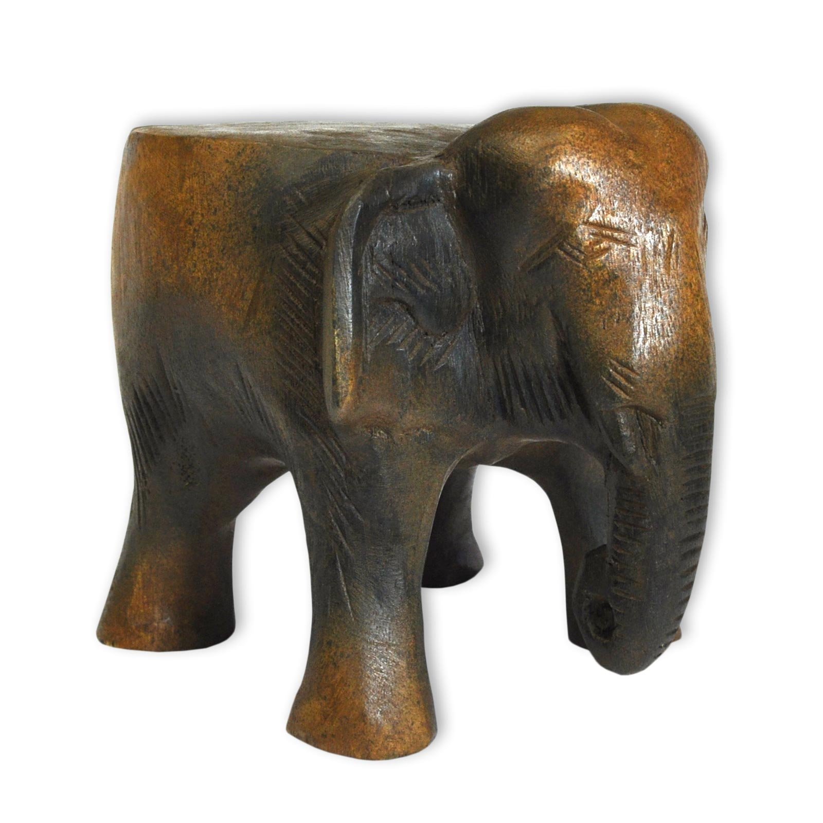 Wilai GmbH Piccolo tavolino elefante piedistallo, tavolino da caffè, sgabello, importato dalla Thailandia (10994)