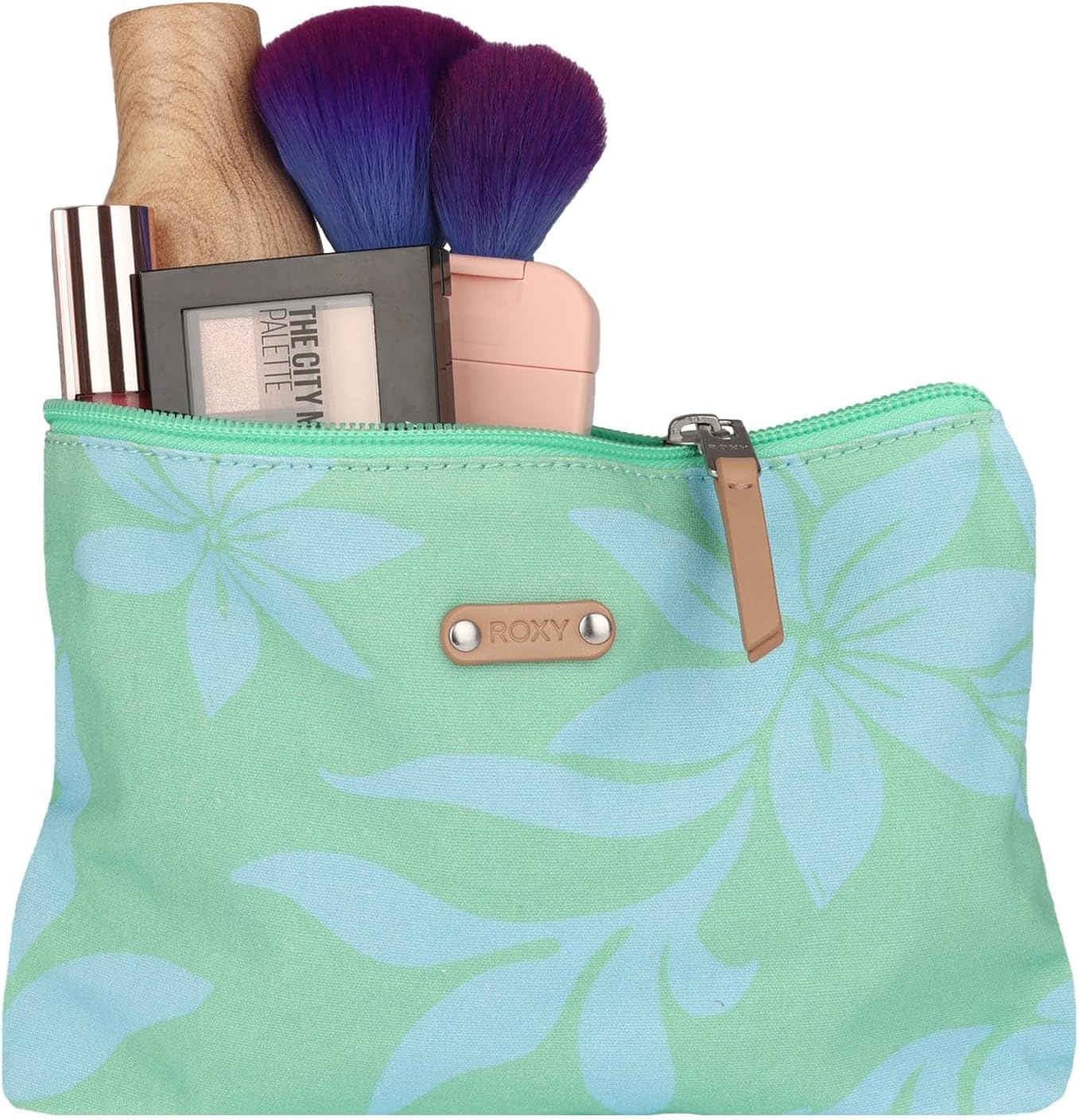 Roxy Makeup Bag | Storage Case | Cosmetics | Reusable | Zipper Closure | Lightweight | Accessories, Vaca All Day - Ditsy Atomizer