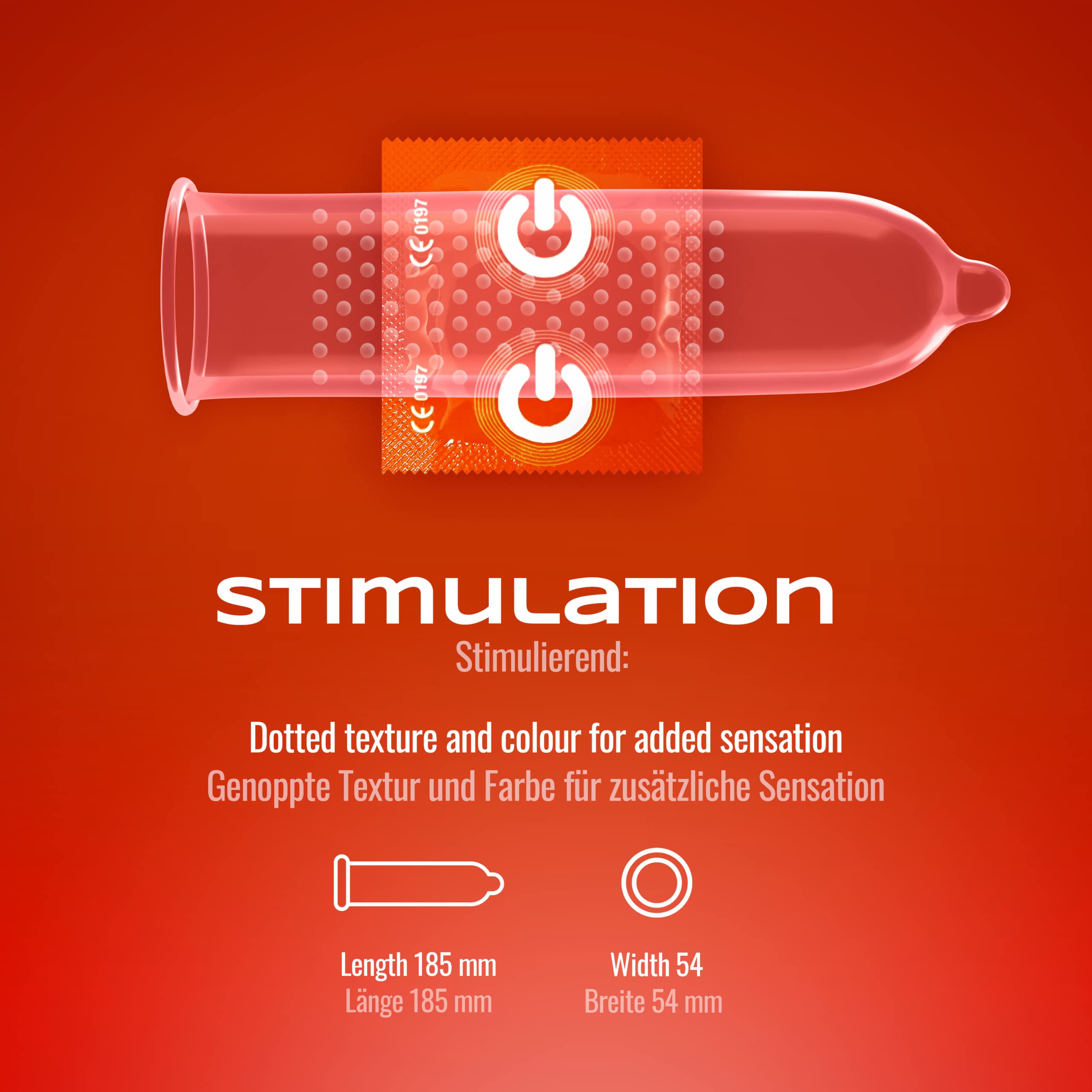 ON Stimolanti larghezza 54 mm confezione da 100 preservativi testurizzati di - Foto 89 di 91