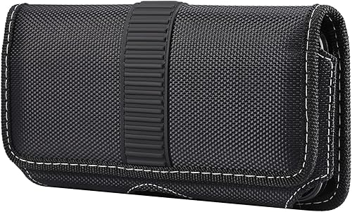 Funda de nailon para teléfono celular con clip para cinturón para Google Pixel 6 Pro, Samsung Galaxy S22 Ultra S21 Ultra S21+ S20+ A13 A03s A52s,