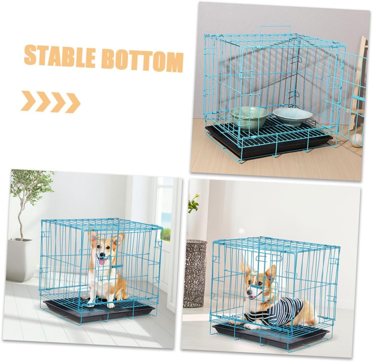BESPORTBLE Portable Cat Cage Stylish Design Lightweight Bunny and Dog Crate for Compact Tray for Pets
