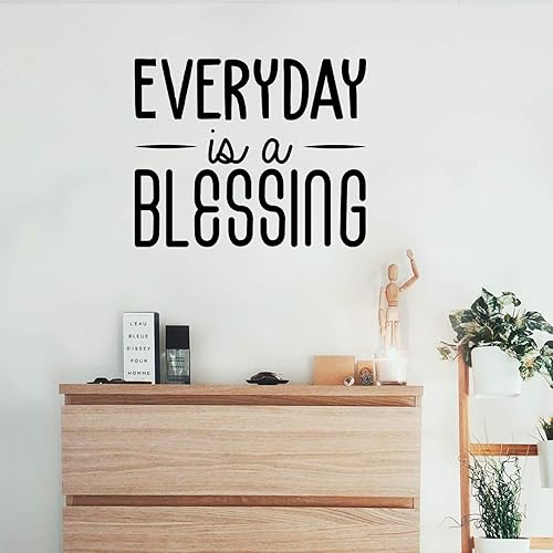 Vinilo decorativo para pared  Everyday is a Blessing  22.0 in x 27.0 in  Trendy Inspirational Positive Thinking Cita para el hogar, dormitorio,