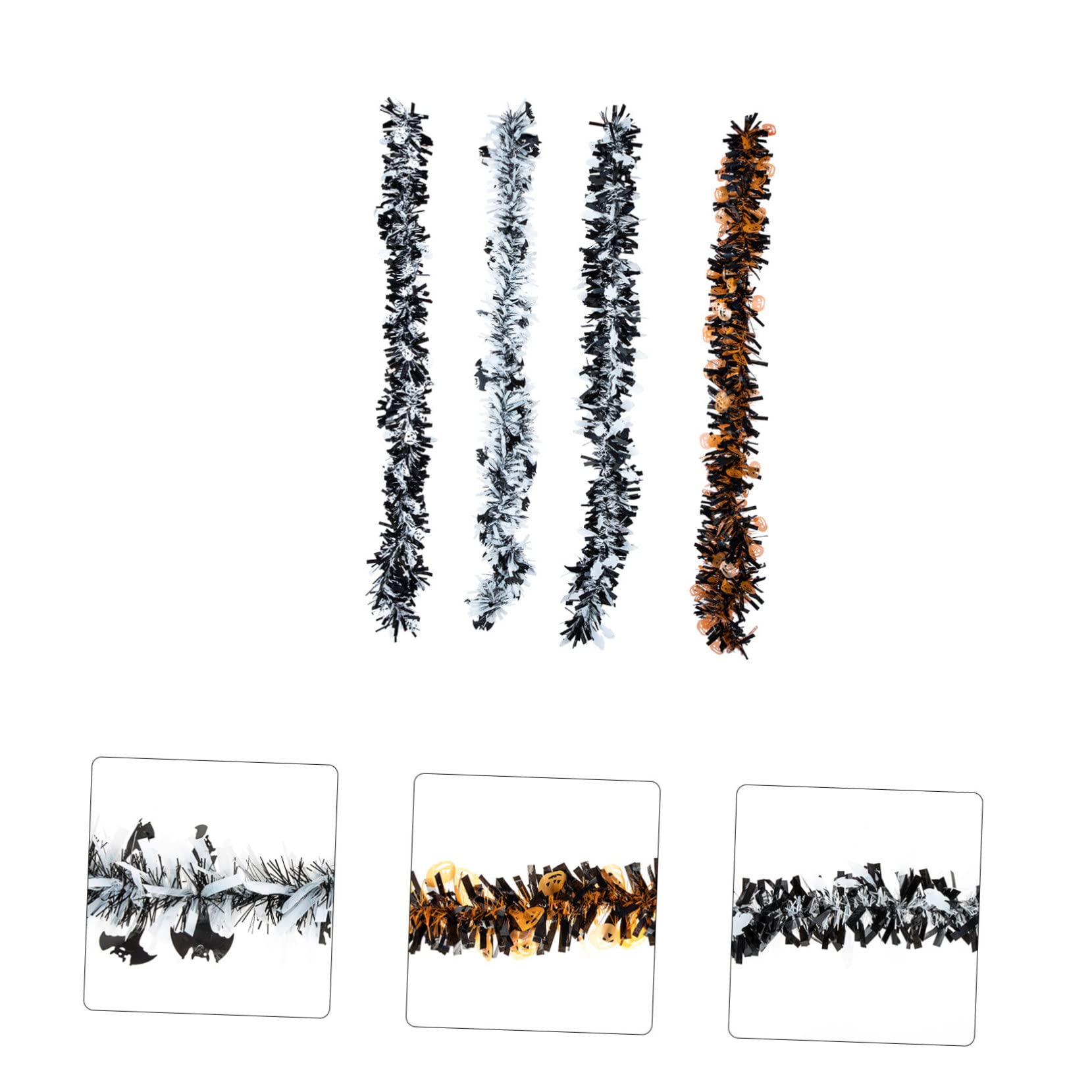 Amosfun Lot De 5 Guirlandes Décoratives pour La Maison Décorations De Fête Scènes Dhalloween Décorations À Thème De Festival 3 Articles Accessoires De Noël 4 Pièces X 5