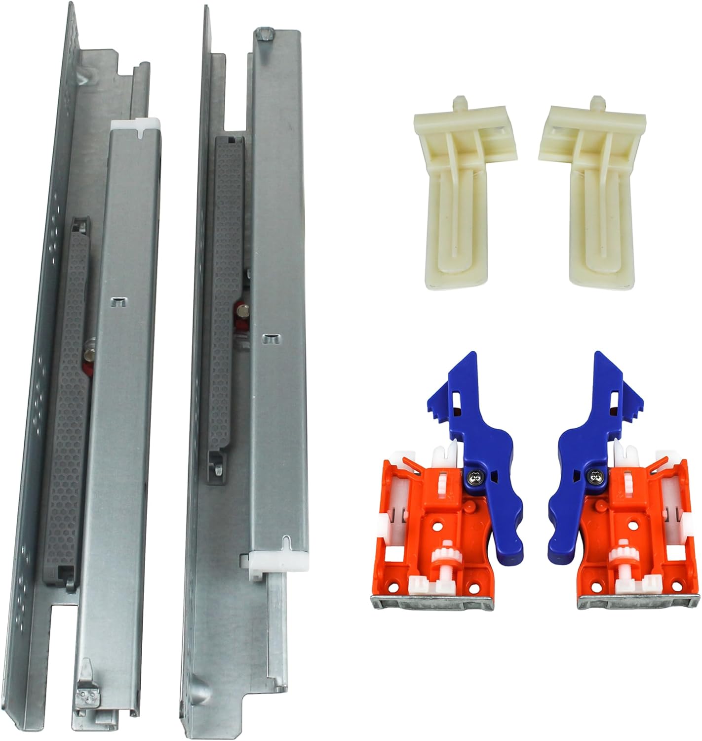 Berta (1 Pair) 21 Inch Soft Closing, 100 Lb Loading Capacity, Under Mounted Drawer Slides with Locking Devices, Plastic Rear Brackets and Mounting Screws (1, 21 Inches)