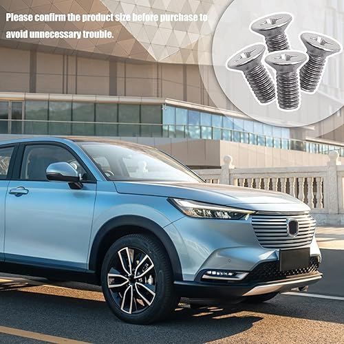 Miniatura 6 de 8 tornillos de retención de acero inoxidable para la parte delantera y trasera, tornillos rotores de disco de freno de acero inoxidable,