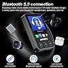Mp3 Players with Bluetooth 5.3, 32GB Mp3 Player With Sports Clip and Armband, 1.77-inch TFT Color Screen, HiFi Sound Music Player, Earphones Included, TF Card Can be Inserted, Black