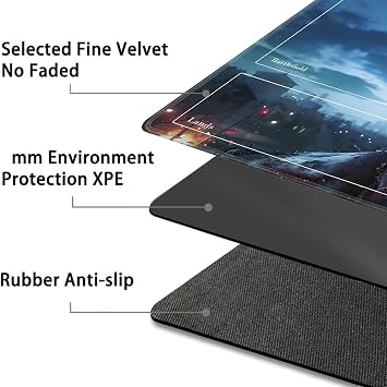 JVGFYNKL for MTC/TCG Playmat with Zones, 24x14 in Non-Slip Rubber, for MTG Mat with Drawstring Travel Pouch and 6 Dice, Scary Zombies Pattern Card Game Playmats