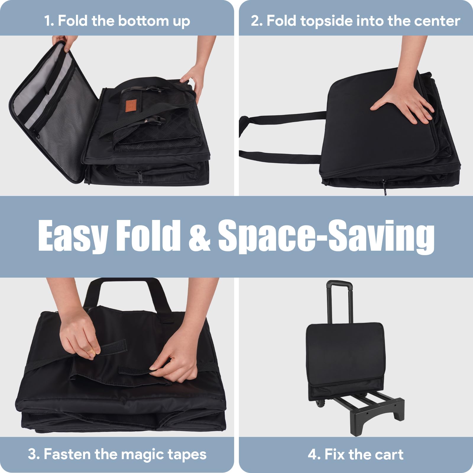 INSMEER Sac à roulettes pour enseignant avec compartiment pour ordinateur portable de 15,6", sac fourre-tout à roulettes pour enseignants avec sac à déjeuner supplémentaire, sac à roulettes 3 en 1