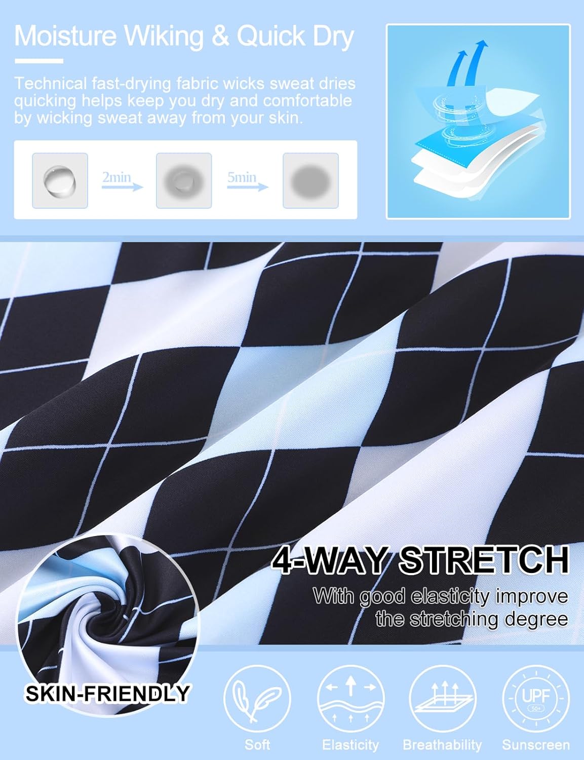 Misyula Womens Golf Shirt Quick Dry Half Sleeve Quarter Zip Polo Workout Tops Tennis Shirts M-3XL - Image 5