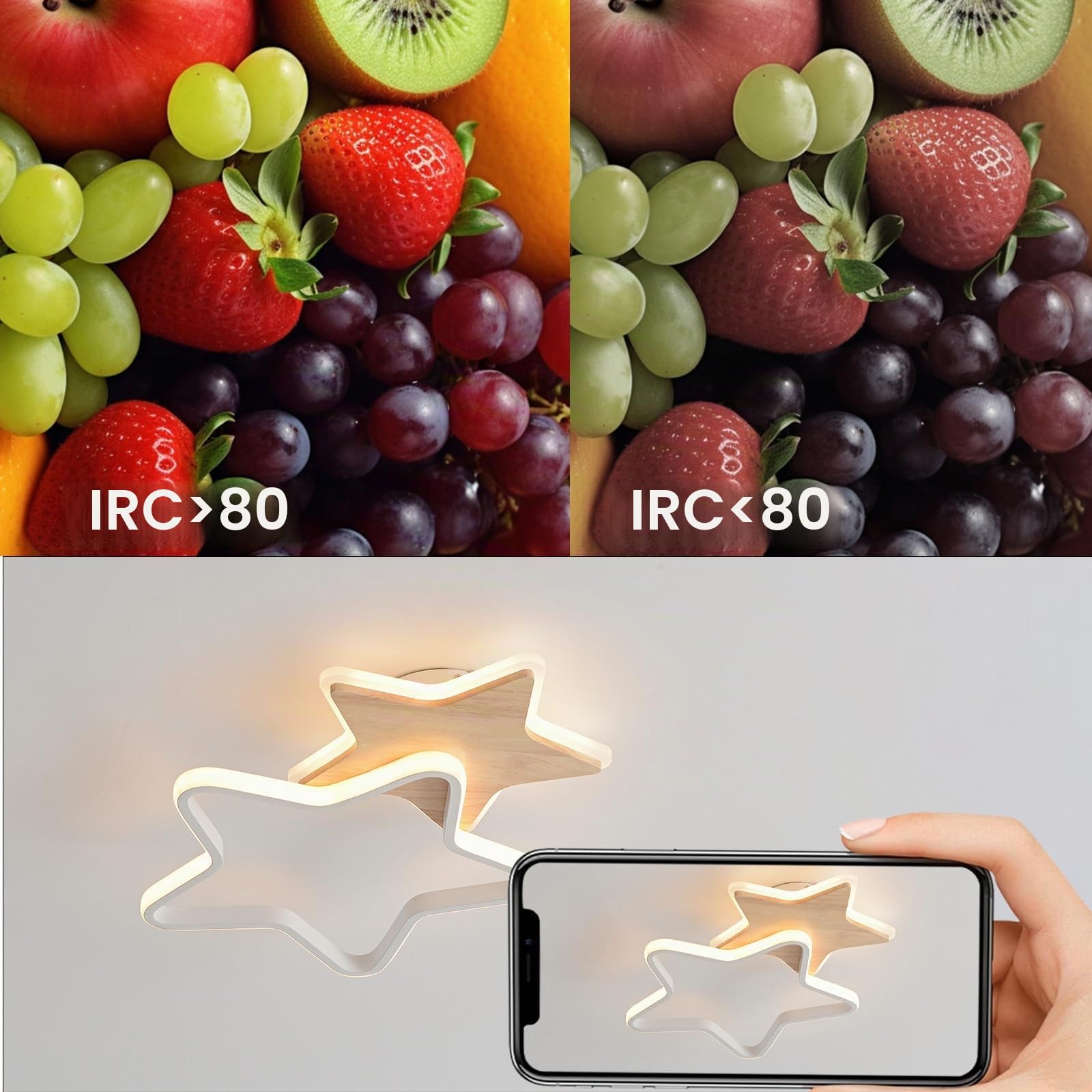 Plafonnier LED, Plafonnier 26W pour Chambres d'enfants, Luminaire Chambre 40cm Avec Variateur d'intensité et Télécommande