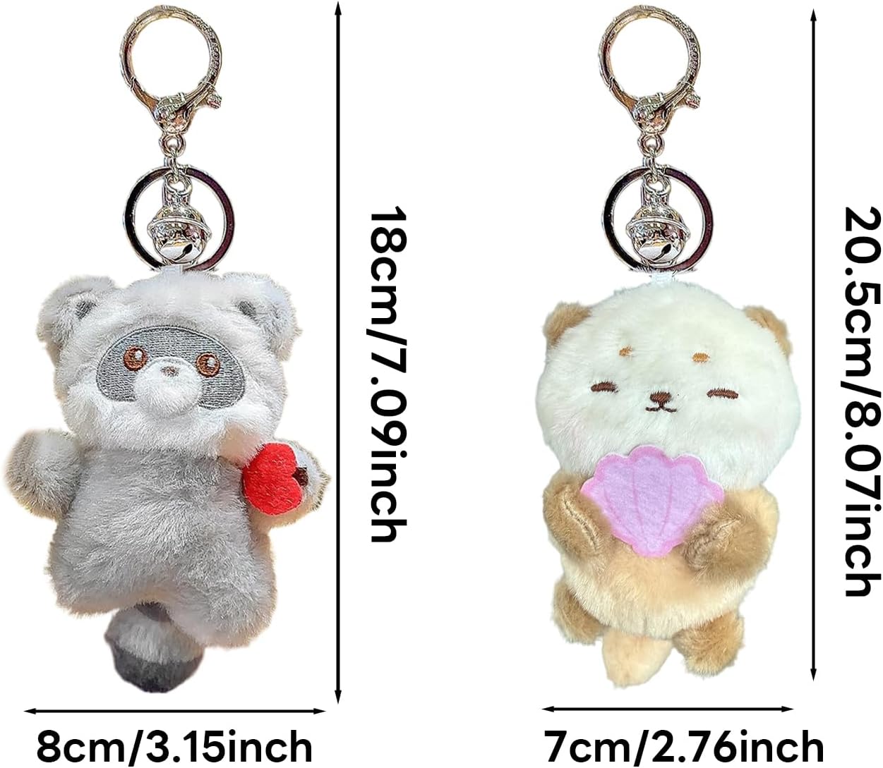 Charming Plush Otter Keychain - Adorable Bag Charms, Car Key Accessories for Women, Handbag Pendant - Image 6