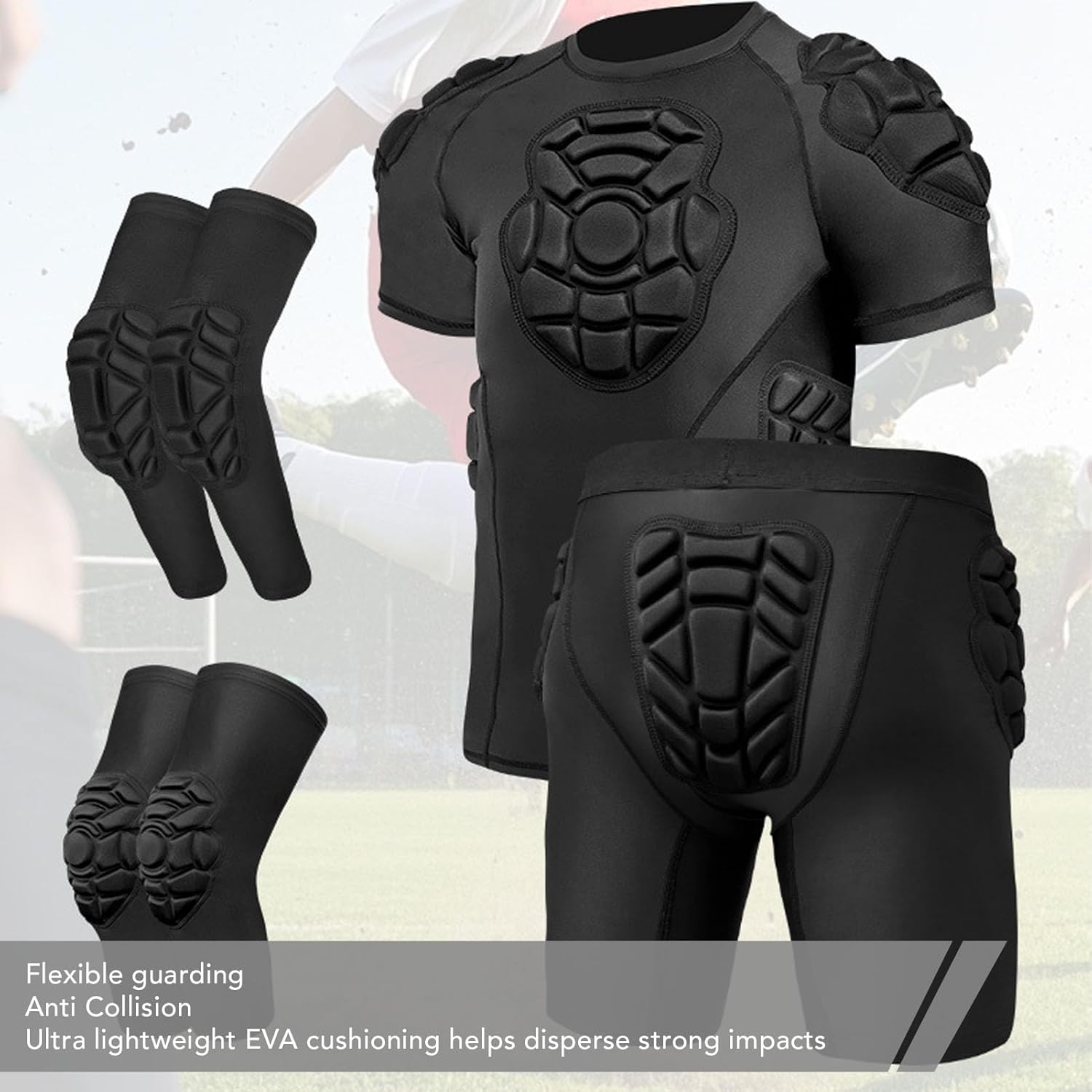 Diydeg Soccer Goalie Shirt, Personalized Soccer Goalie Jersey for Men, EVA Soccer Padded Goalkeeper Jersey, Youth, Adult Sizes, Football Protective Gear Rib Protector for Sports (M)