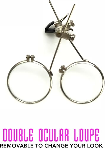 Miniatura 47 de Lentes estilo victoriano Steampunk con diseño de brújula, lentes de colores y lupa ocular A.Azul