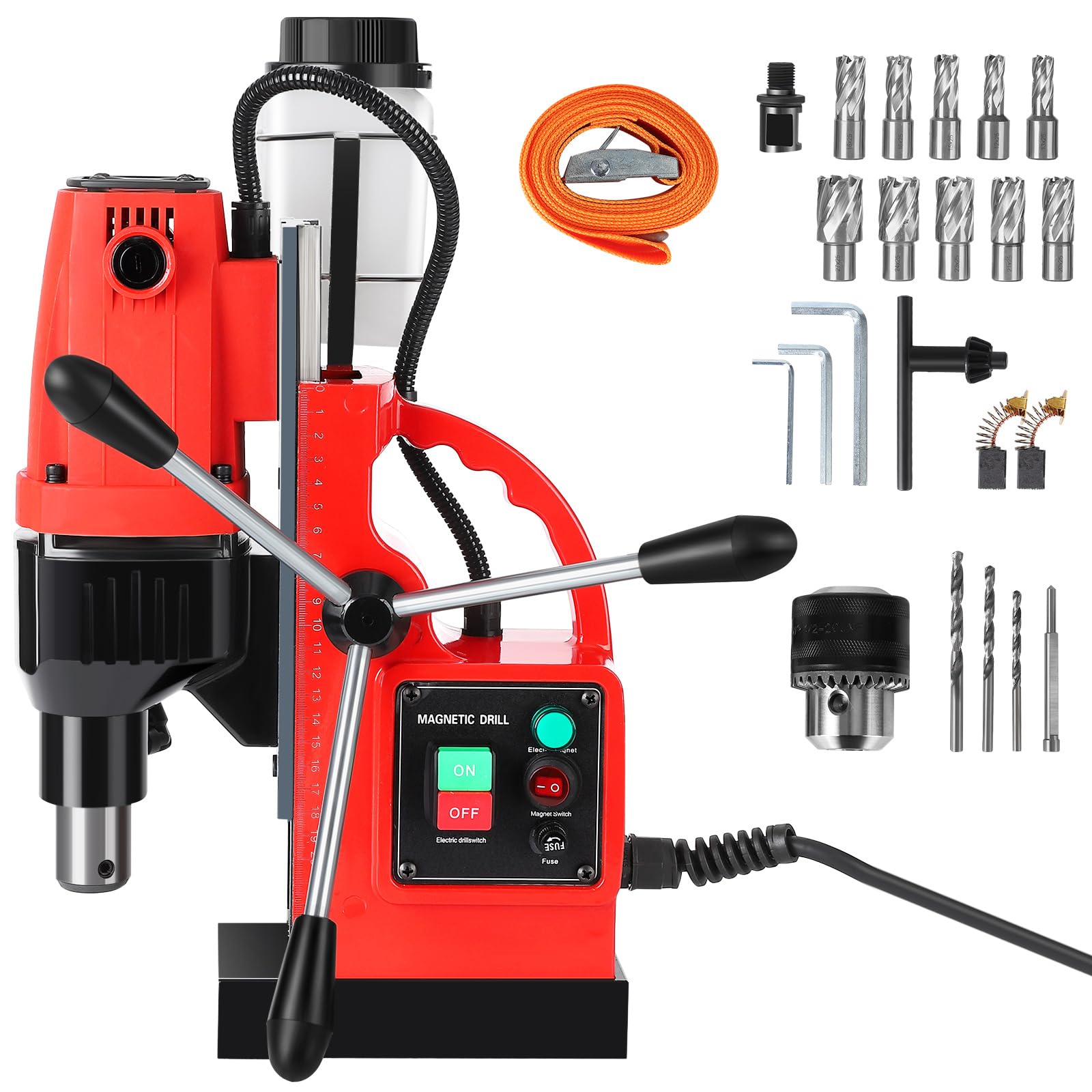 Perceuse magnétique 1300 W à double piste pour alésage de 4,1 cm