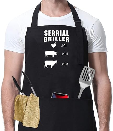 Delantal divertido para asar a la parrilla para papá, delantal de cocina para parrilla, delantal de cocina para barbacoa, delantal de cocina con