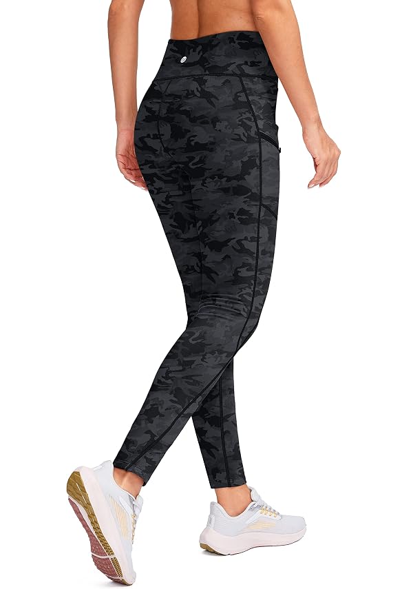 G Gradual Women's Fleece Lined Winter Leggings with Pockets Water Resistant High Waisted Thermal Warm Pants Running Hiking(Grey_camo,XS) by G Gradual - Image 3
