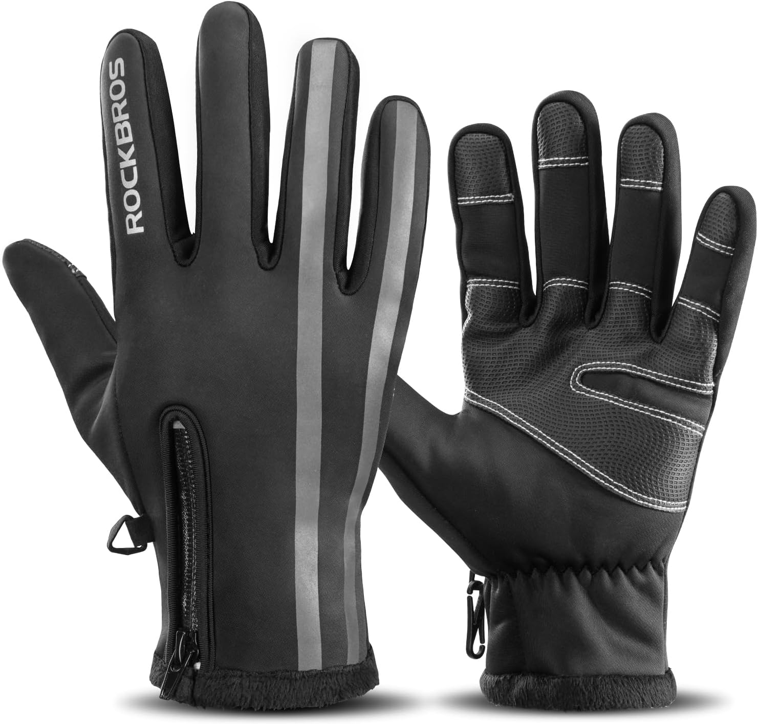 ROCKBROS Cycling Gloves, Windproof Bike Gloves Touch