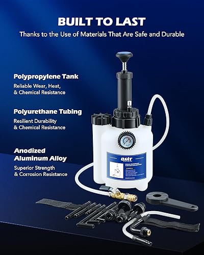 Miniatura 7 de Bomba de Líquido de Transmisión Orion Motor Tech, Bomba de Llenado de Transmisión de 3L con 12 Adaptadores de Aluminio ATF, Bomba Manual de