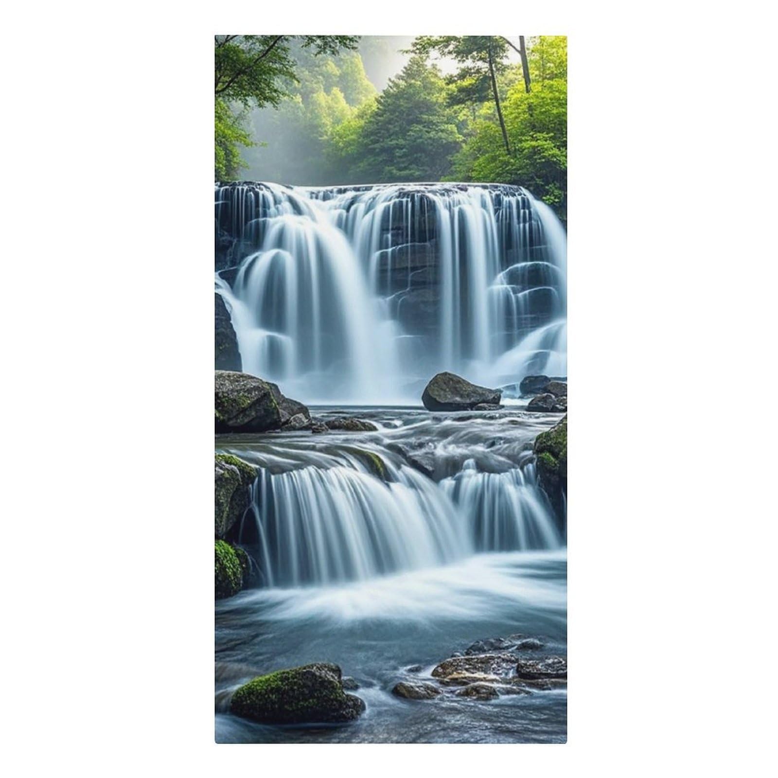FodPand Lightweight Microfiber Large Overszed Waterfall Flowing Down Beach Towel 30.3x61.4 in Sand Blanket Travel, Swim, Bathroom, Girls Women Adults Gift Soft Big Pool Swim Towels
