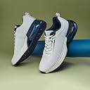 Campus Men's Canva Running Shoes WHT/Navy - 6UK/India gallery image