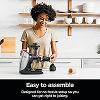 Vista 8 de Ninja Cold Press Juicer Pro, exprimidor de masticación lenta con control total de pulpa, potente motor silencioso de 150 W, fácil de limpiar, sin