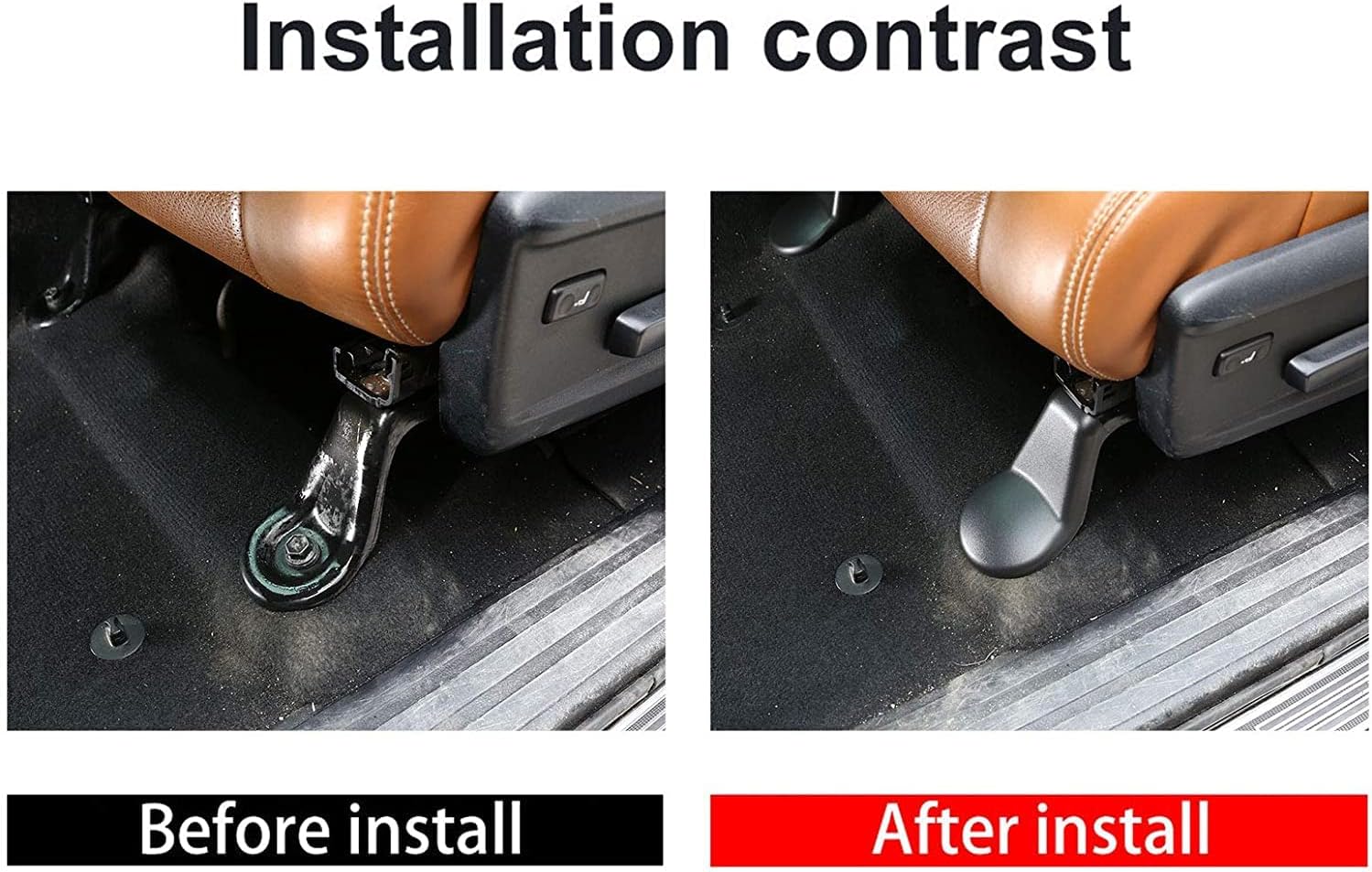 for Toyota Tundra 2014-2021 Black ABS Plastic Anti-dust Seat Bracket Fixing Bolts Cover Trims