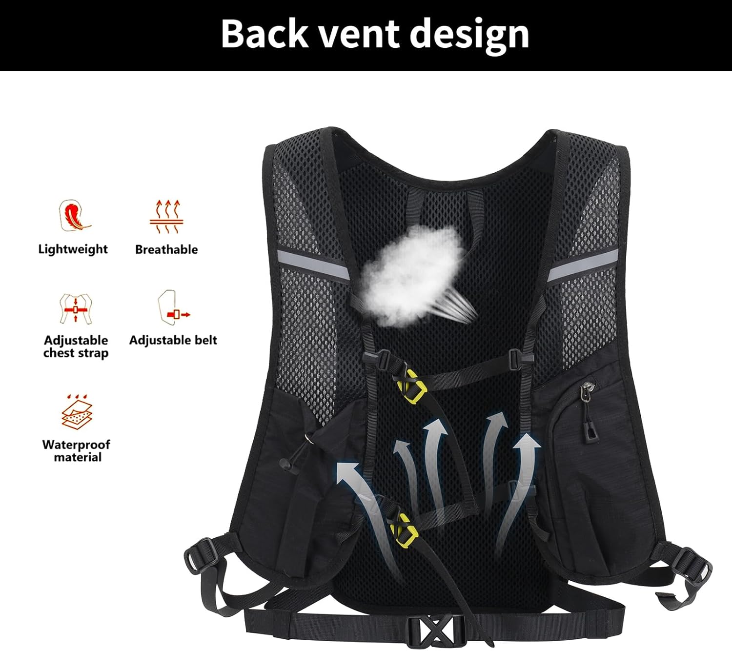 15L Small Hiking Backpack Lightweight Hydration Backpack for Men Women, Warterproof Hiking Daypack for Travel Cycling