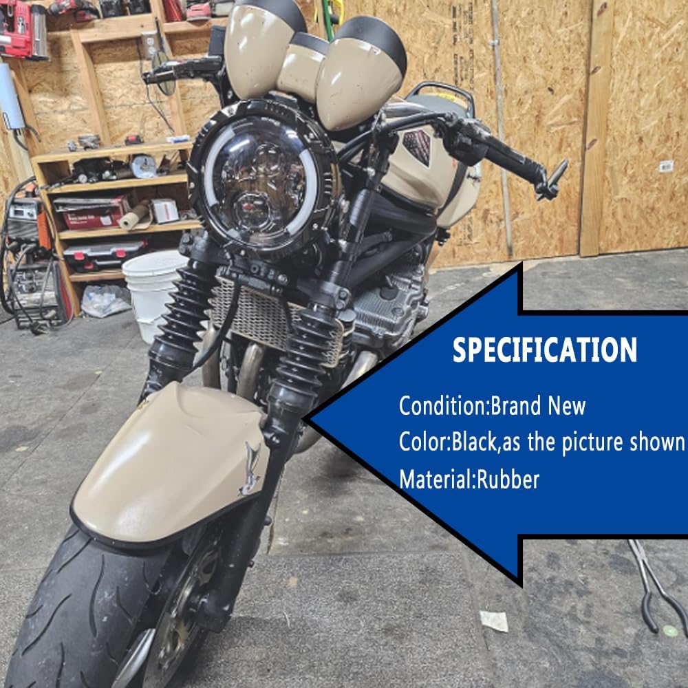 Motorcycle 39mm Fork Covers Front Rubber Gaiters Gators Shock Boots for Motorbike Sportster XL883 1200 / Dyna FXD Powersports Fork Guards