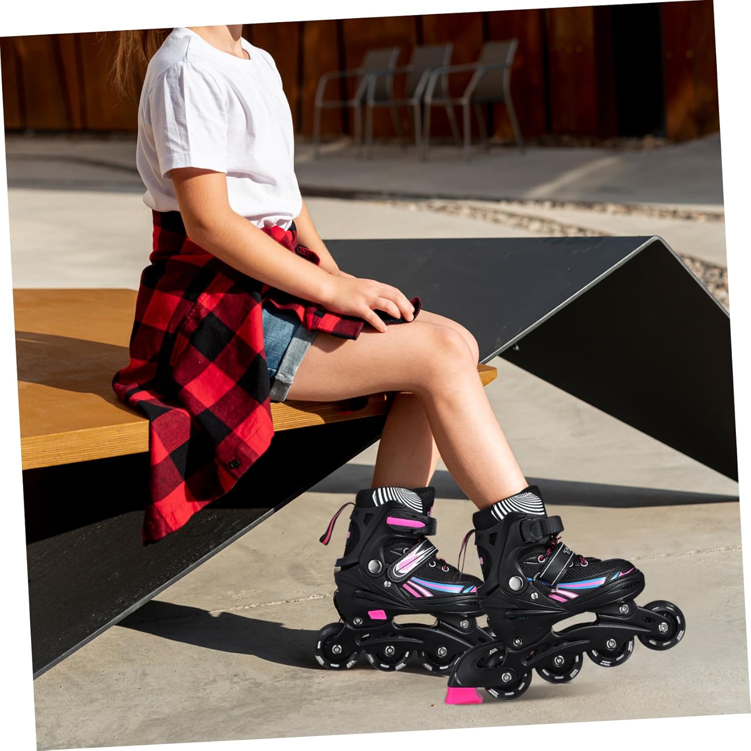 1pair Inline Skates for Adults Inline Skating Shoes for Men and Women Model Comfortable Fit Includes Storage Bag s