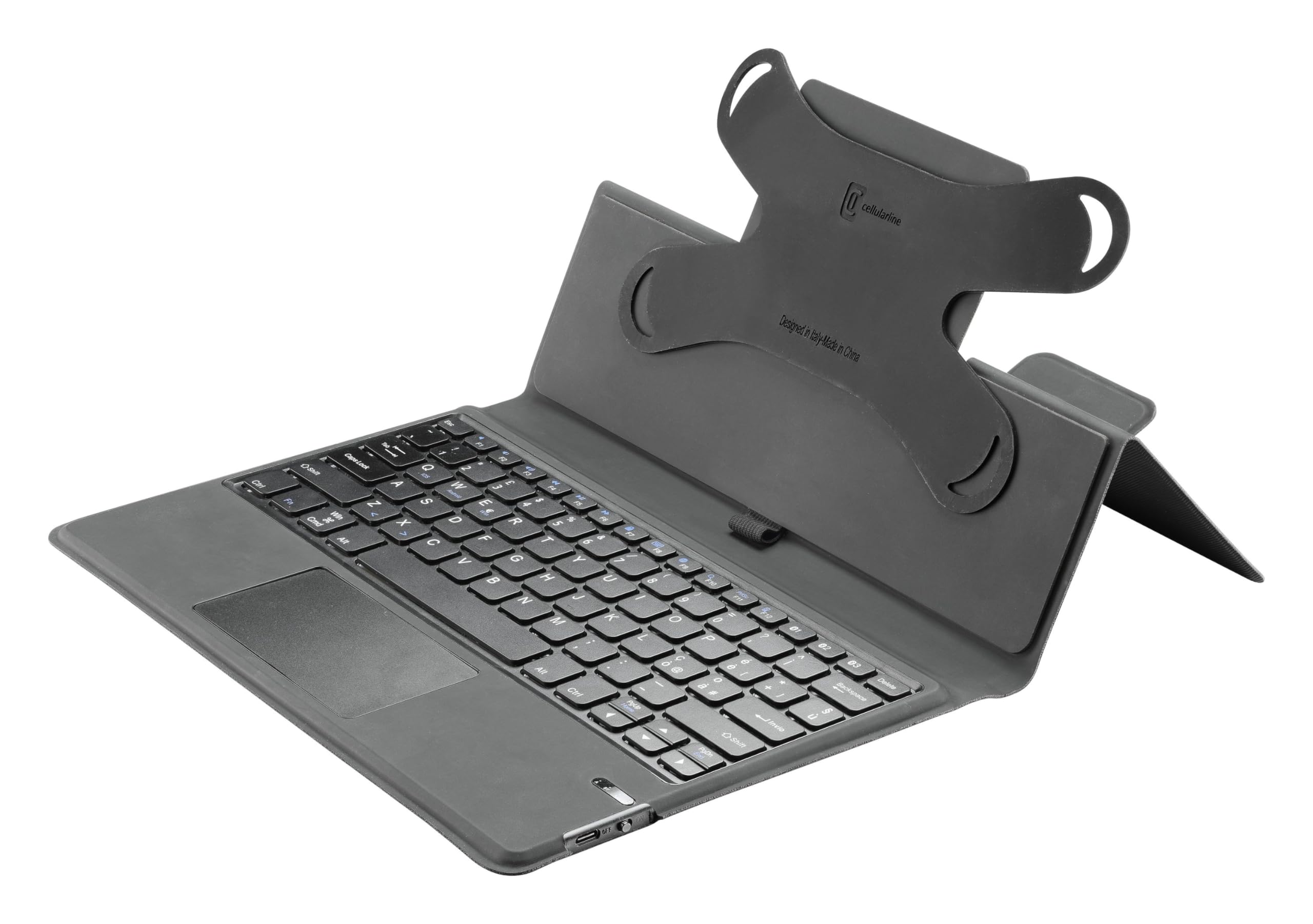 cellularline | Keyboard Case | Funda universal para tablet de hasta 11'' con teclado inalámbrico integrado