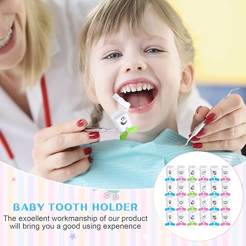 Miniatura 5 de Yaomiao Caja de almacenamiento de dientes de 30 piezas, bonito organizador de dientes de leche para bebé, contenedor para guardar dientes, caja de