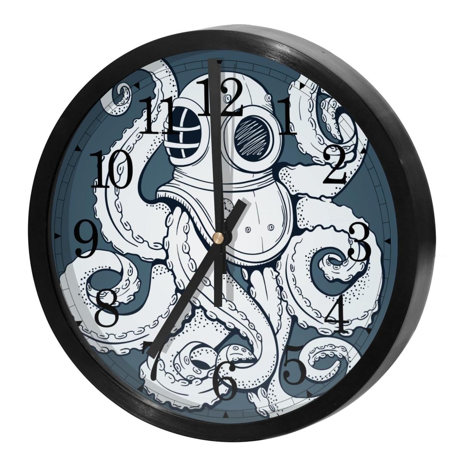 Horloge murale à quartz silencieuse Octopus au design haut de gamme