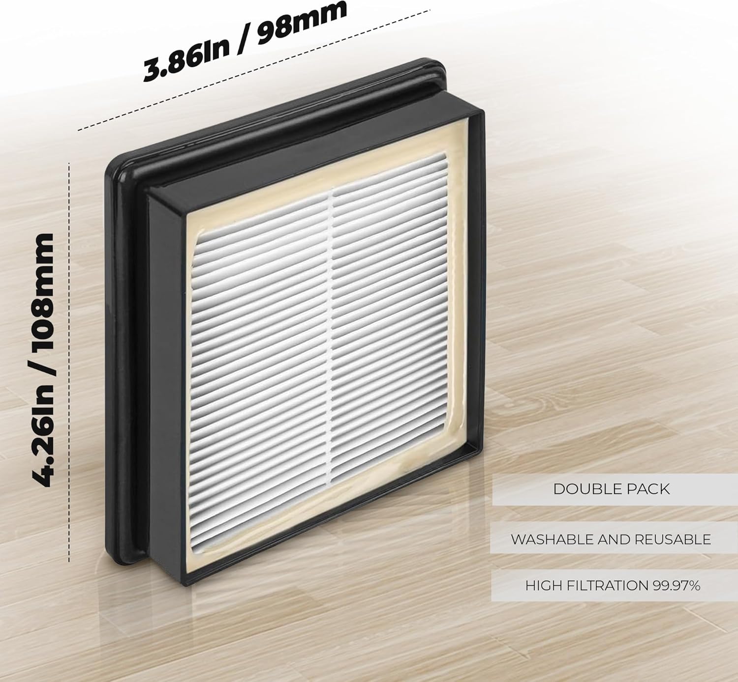 Bulk Sale -12 Pack. Replacement Filter Compatible with ProTeam Super Coach Pro 10, Pro 6, GoFree Flex, ProVac FS 6– Filter Cartridge for Backpack Vacuum –Twin Pack, Reusable, Washable, High Filtration