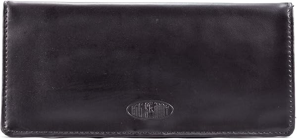 Big Skinny Women's Executive Leather Bi-Fold Checkbook Slim Wallet, Holds Up to 40 Cards