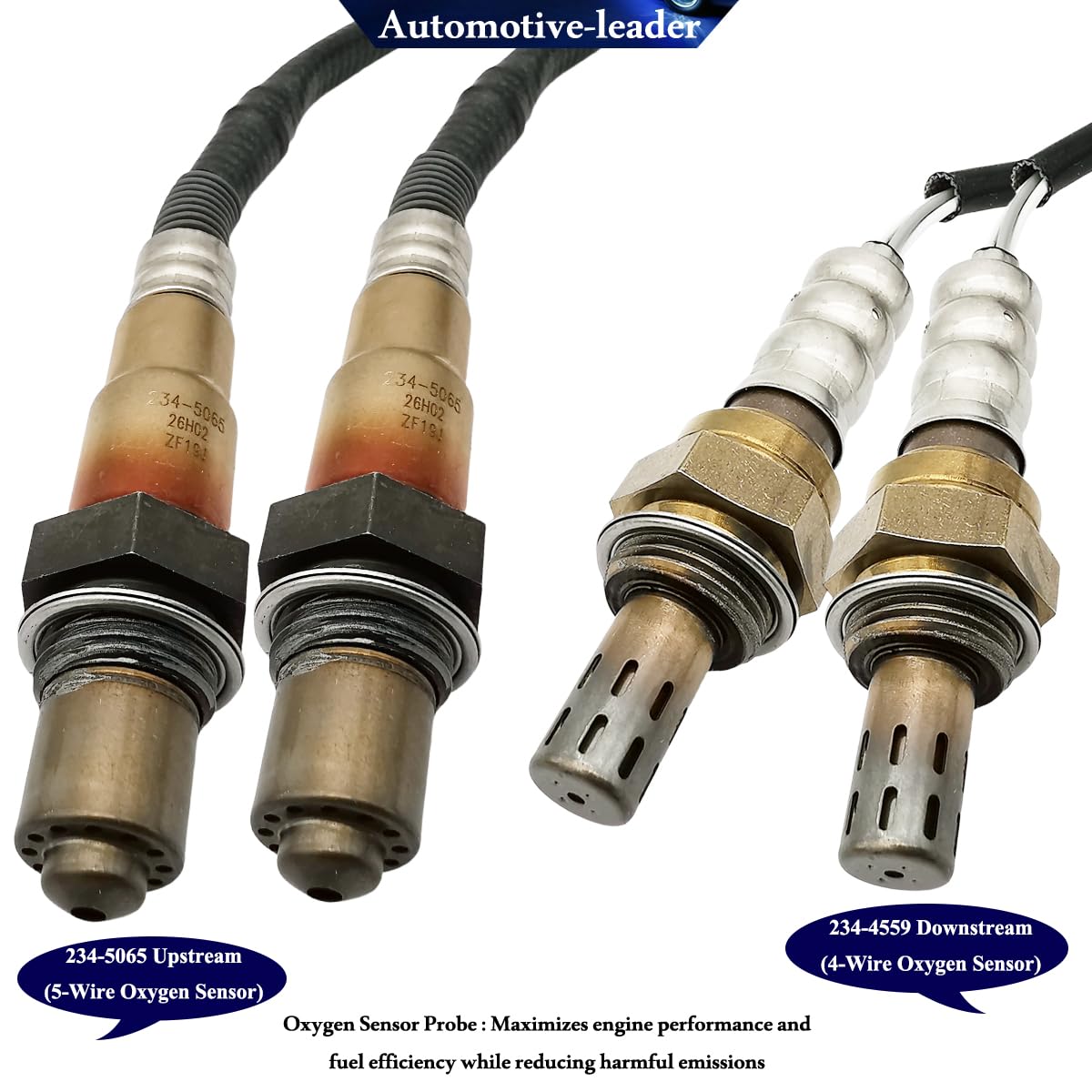 4Pcs 234-5065 234-4559 Upstream Downstream Oxygen O2 Sensor for Mercedes-Benz C300 C350 2014 C350 E350 2012 E300 2012-2013 GLK350 2014 V6-3.5L 0085422918 0065422018