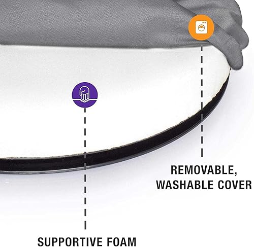 Miniatura 5 de Duro-Med Deluxe Almohadón para asiento giratorio, 513-1994-0355, gris, 1, 1