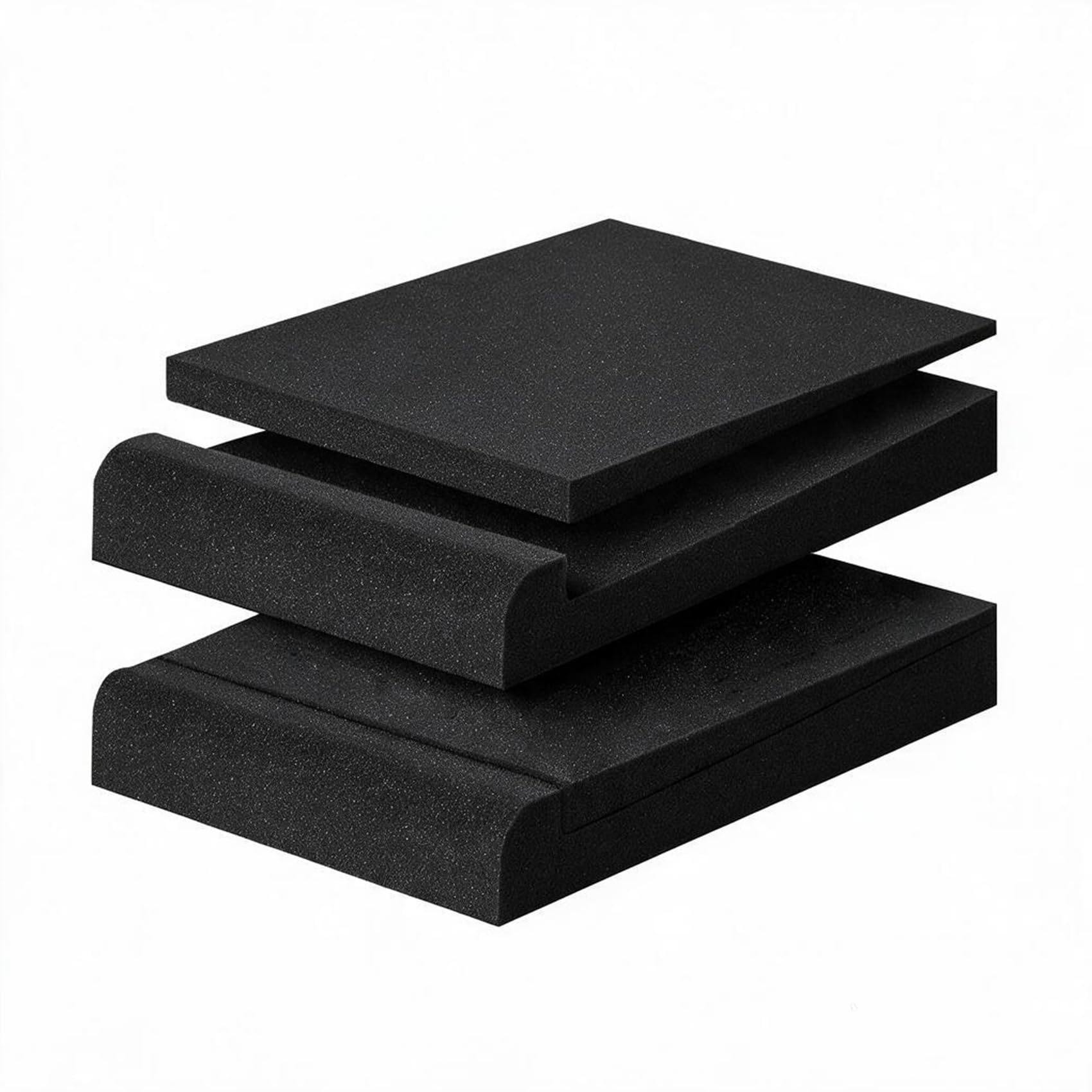 2 Pack Acoustic Isolation Pads, Studio Monitor Speaker Isolation Foam Pads, High Density Acoustic Foam Suitable for 5-6 Inch Speakers for Sound Improvement Prevent Vibrations (for 5'' Speakers)