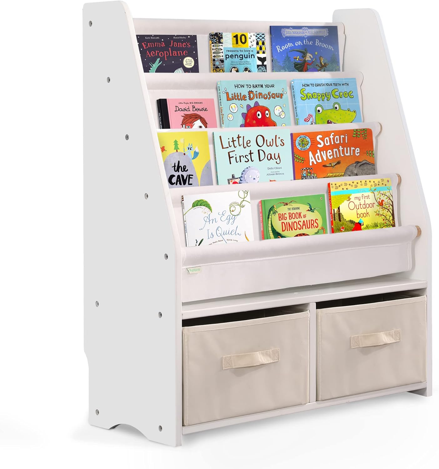 Amazon.com: MallBest Childrens Bookshelf Kids Sling Book Rack with Two ...