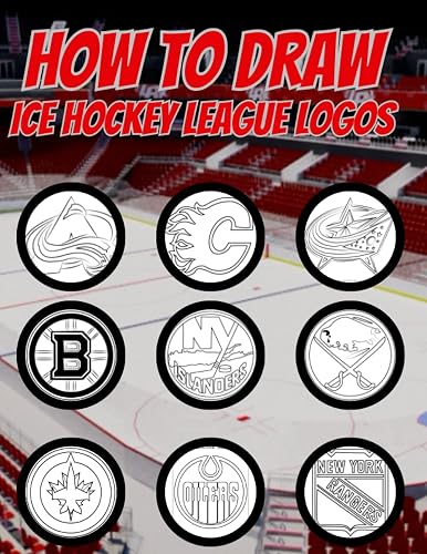How to Draw Ice Hockey League Logos: Excellent book with specific instructions for relaxing and learning to draw your favorite shields and team crests for all your Ice Hockey fans.