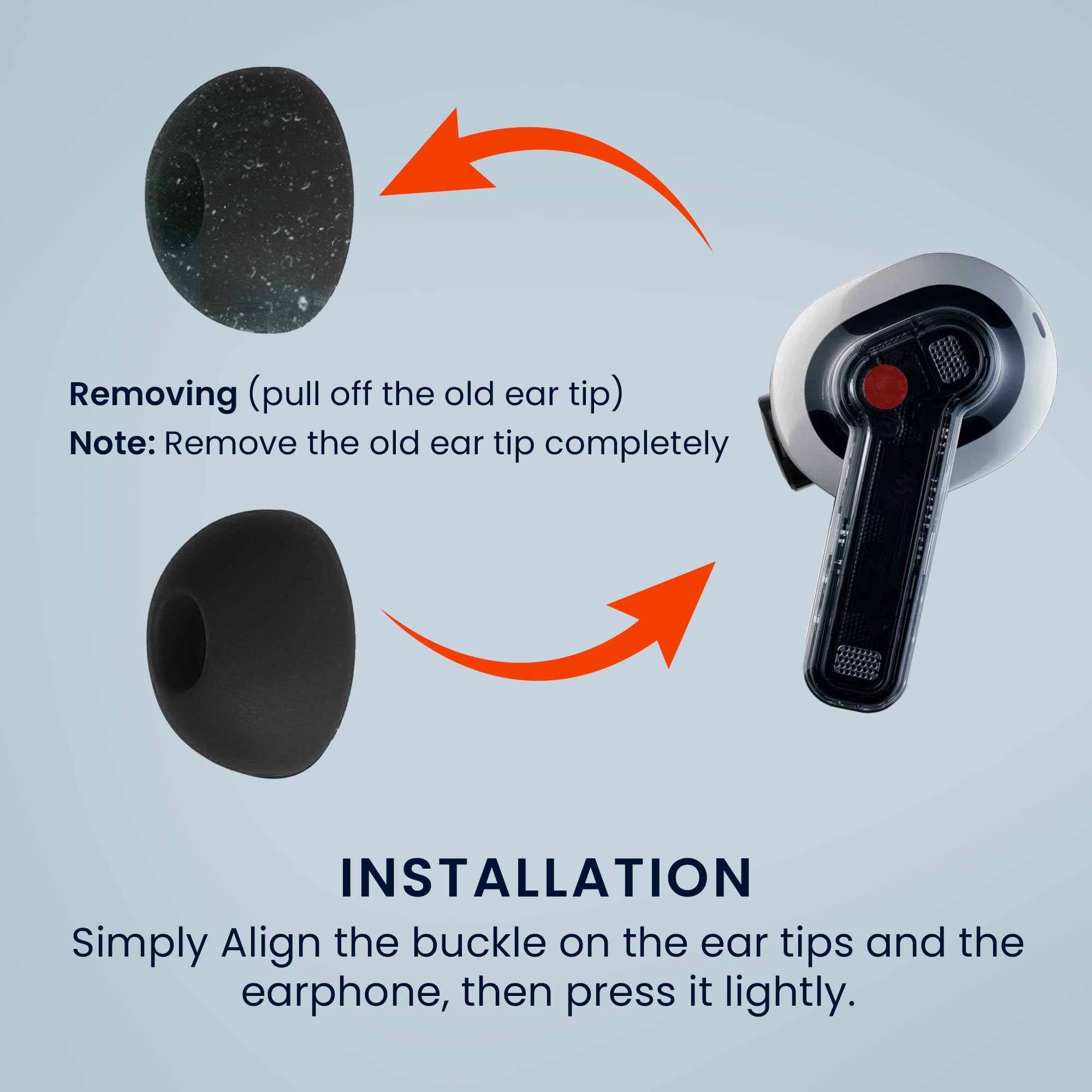 Amazon | kwmobile 6x イヤーチップ Nothing ear (2)対応 イヤーピース